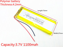 Batería recargable LiPo de polímero de litio 3,7, 1100 V, 422773 mah, para Mp3, Mp4, PAD, DVD, E-book, bricolaje, bluetooth 2024 - compra barato