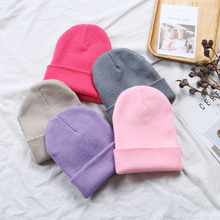 1pcs Hat Casual Beanies for Men Women Warm Knitted Winter Autumn Hat Fashion Skullies Cap Solid Color Beanie Hats Unisex Caps 2024 - buy cheap