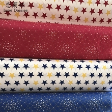 50*160cm 4pcs/lot 100% Cotton twill cloth nordic wind blue red stars for DIY clothes crafts handwork patckwork quilting fabrics 2024 - buy cheap