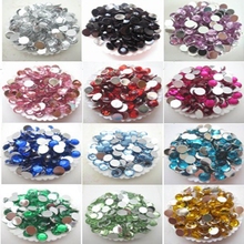 For DIY Decoration 1200pcs Mixed,5mm,12colors(Each Color 100pcs)Acrylic Flat Back Colorful Rhinestone Gems 2024 - buy cheap