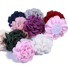 60PCS 8CM Artificial Satin Burned Peony Flower For Hairpin Hair Clip Apparel Headwear DIY Accessories U Pick Color 2024 - buy cheap