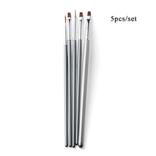 Mtssii Nail Art Brush Liner Dotting Design Acrylic Builder Flat Crystal Painting Drawing Carving Pen UV Gel Nail Manicure Tool 2024 - buy cheap