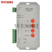 WESIRI T1000S Programmable DMX512 SD Card Controller for WS2801 WS2811 WS2812B LPD6803 LPD8806 APA102 LED 2048 Pixels DC5V-24V 2024 - buy cheap