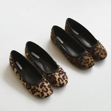 Leopard Flats Shoes Woman 2019 Designer Round Toe Pregnant Loafers Comfortable Loafers Slip On Ladies Moccasins Wonen Bow Flats 2024 - buy cheap