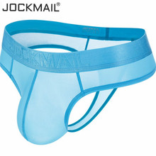 JOCKMAIL mens bikini Sexy underwear men Briefs string Ice silk transparent men underwear Jocks slip tanga thong Gay underwear 2024 - buy cheap