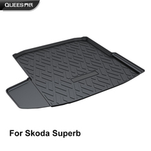 QUEES Custom Fit Cargo Liner Boot Tray Trunk напольный коврик для Skoda Superb B8 Sedan (Don't fit Estate) 2015 2016 2017 2018 2024 - купить недорого