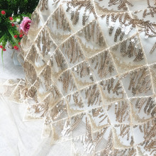 Width 140CM Sequin Tassel Organza Lace Fabric For Wedding Dress DIY Handmade Dress Clothes Curtains Fabric Pink Blue Green Black 2024 - buy cheap