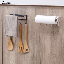 Kitchen Paper Roll  Hanger Cabinet Towel Holder Tissue Organizer Rack for Kitchen Bathroom Dish Cloth Storage Hook Toilet Sticky 2024 - buy cheap