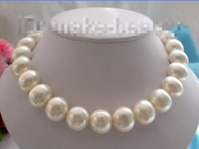 Free shipping >>>>>> stunning big 19mm baroque white south sea shell pearl necklace 2024 - buy cheap