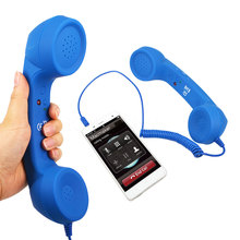 Kebidumei fone de ouvido para iphone, telefone retrô com tom ajustável, 3.5mm, à prova de radiação, receptor de telefone celular, microfone 2024 - compre barato