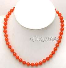 Genuine Small 8mm Round Natural China Red beads  17" necklace-nec5996 wholesale/retail 2024 - buy cheap