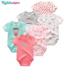 6PCS/Set Unisex Newborn Baby Girl Clothes 100%Cotton Baby Boy Clothes Cartoon Infant Baby Clothes Jumpsuits O-neck Baby Rompers 2024 - buy cheap