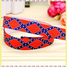 5/8'' Free shipping Fold Elastic FOE flag printed headband headwear hairband diy decoration wholesale OEM P4437 2024 - buy cheap