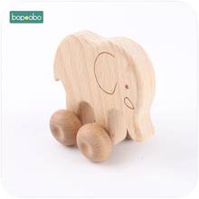 Bopoobo-cochecito de madera de haya para bebé, juguete de dentición de Animal de coche de madera, accesorios no tóxicos para bebé, cochecito de leopardo, 1 unidad 2024 - compra barato