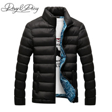 DAVYDAISY Лидер продаж для мужчин зимняя куртка со стоячим воротником на хлопковой подкладке теплая плотная одежда социальных наряд Мужская парка пальто брендовая одежда DCT-059 2024 - купить недорого
