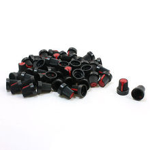 50 Pcs Red Black Plastic Nonslip 6mm 15/64" Shaft Potentiometer Knobs 2024 - buy cheap