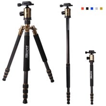 ZOMEI Z888C Professional Portable Fiber Alloy Compact DSLR Camera Travel Tripod Monopod Ball Head Carrying Bag 2024 - buy cheap