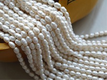 Natural 4-6mm 5pcs Bullet Freshwater Pearl Jewelry Making loose  beads 14" 2024 - buy cheap