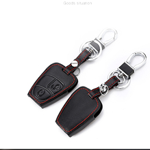 leather car key case cover For Mercedes Benz A C E S ML CLK SLK CLS Class Key FOB Protective Keychain Holder Bag 2024 - buy cheap