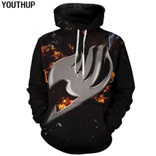 YOUTHUP FAIRY TAIL Male 3d Hoodies Symbol Print Anime Hooded Sweatshirts Men Cool Cartoon Hoodies 3d Pullovers Cosplay Tops Men 2024 - buy cheap