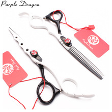 6" Stainless Purple Dragon White&Black Professtional Pet Scissors Straight Scissors Thinning Shears Dog Grooming Scissors Z1019 2024 - buy cheap