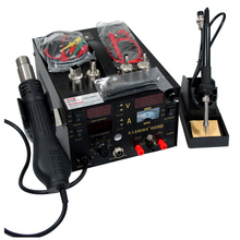 3 in 1 Soldering Station Soldering/Hot Air Gun Rework Station Soldering Iron+Hot Air Gun+Power Supply High Quality SAIKE 909D 2024 - buy cheap