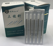 50 pcs shanchuan 1.6*65mm/2.6*65mm three-edged needle for acupuncture therapy use single pack 2024 - buy cheap
