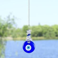H&D Blue Evil Eye Talisman Suncatcher with Crystal Beads Good Luck Charm Wall Hanging Blessing Ornament Gift For Home,Car,Office 2024 - buy cheap