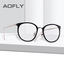 Женские очки кошачий глаз AOFLY, брендовые дизайнерские оправы для чтения с прозрачными оптическими линзами, простая оправа для очков AF9211 2024 - купить недорого