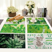 42*32cm Fresh green plants Cotton Table Napkins Polyester Dinner Cloth Hotel Table Napkins For Wedding Supplies Party Decoration 2024 - buy cheap