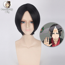 Disfraz de Anime Hoozuki no Reitetsu HOZUKI, peluca corta negra, peluca de pelo sintético, parte media, para hombres 2024 - compra barato
