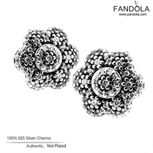 100% 925 Sterling Silver Jewelry Clear CZ Crystallised Floral Stud Earrings For Women Sterling-Silver-Jewelry pendientes 2024 - buy cheap