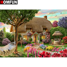 HOMFUN Full Square/Round Drill 5D DIY Diamond Painting "House landscape" Embroidery Cross Stitch 5D Home Decor A07086 2024 - buy cheap