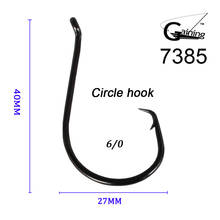 50 X 6/0 Fishing Hooks Stainless Steel Carbon Chemically Sharpened Octopus Circle Hook Fishing Tackle 7385 Fishing Hooks 2024 - buy cheap