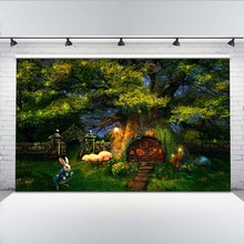  Dreamy Forest Photography Backdrops Photo Booth Backgrounds Studio Computer Printed Rabbit Firefly Backdrop MW-321 2024 - buy cheap