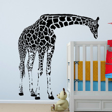 Tamanho grande girafa arte mural da parede animal adesivo de parede para o quarto do berçário do bebê decoração vinil 116x123cm decalques de parede Y-704 2024 - compre barato