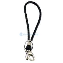 5 pcs / Lot 23mm Black Leather Wrist Strap Lanyard for ID Cards Badge Mp3 MP4 Cell Phone Ipod 2024 - buy cheap