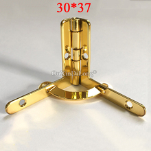 Brand New 200PCS 30*37mm Metal Box Hinges 90 Degree Quadrant Hinges For DIY Wooden Box Cases Humidor Jewelry Hinges Gold Tone 2024 - buy cheap