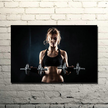 Pôster de arte motiva, arte, musculação, seda, 13x20 32x48 polegadas, decoração, academia, sala, fitness, imagem esportiva 02-34 2024 - compre barato