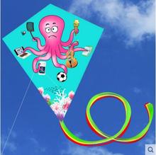 Strong  octopus With Long Colorful Tail!Huge Beginner animal Kites for Kids And Adults  Come With String And Handle 2024 - buy cheap