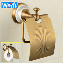 Toilet Paper Holder Cover Waterproof Copper Ceramic Paper Towel Holder Roll Paper Wall Mounted Antique Tissue Paper Holder Rack 2024 - buy cheap