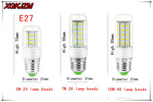 Mini lâmpada de led milho e27, lâmpada pequena espiral de iluminação que economiza energia 5w/7w/10w/12w/15w/18w com 2 unidades, 5730 2024 - compre barato