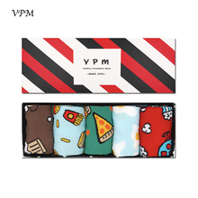 VPM-Calcetines coloridos de algodón peinado para hombre, medias de vestir, de negocios, estilo Harajuku, 5 par/lote, 21 estilos 2024 - compra barato