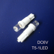 Высокое качество, 6V T5 led,T5 инструментальная лампа, w3w клин, 6,3 v T5 предупреждающий свет, T5 свет 6V,T5 индикаторная лампа, Бесплатная доставка 10 шт./лот 2024 - купить недорого