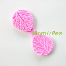 Mom&Pea 0740 Free Shipping Leaf Shaped Silicone Press Mold Cake Decoration Fondant Cake 3D Mold Food Grade 2024 - buy cheap