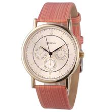 Simple Geneva Women's watch Casual Wood Leather Band Analog Quartz Business Wrist Watches Clock Relogio Feminino Gift 2018 #C 2024 - buy cheap
