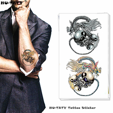 Nu-TATY волшебник Дракон временные татуировки тело искусство руки флэш татуировки наклейки 17*10 см Водонепроницаемая поддельная хна безболезненная татуировка 2024 - купить недорого