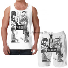 Summer Casual funny print men Tank Tops Women Kancolle Gesugao Girls  men Board beach shorts women sets fitness sleeveless vest 2024 - buy cheap