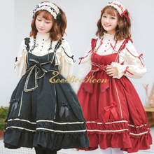 Gothic Lolita Cosplay Dress For Girls Carnaval Cosplay Costume Anime Women's Maid Cosplay Lolita jsk Gothic Dress Cute Kids 2024 - buy cheap