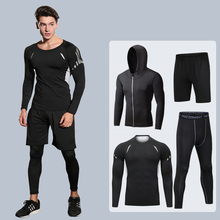 2019 Men's Sport Suits Quick Dry Basketball Sports Running Sets Compression Gym Fitness Sportswear Jogging Running Suits Clothes 2024 - buy cheap